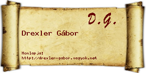 Drexler Gábor névjegykártya